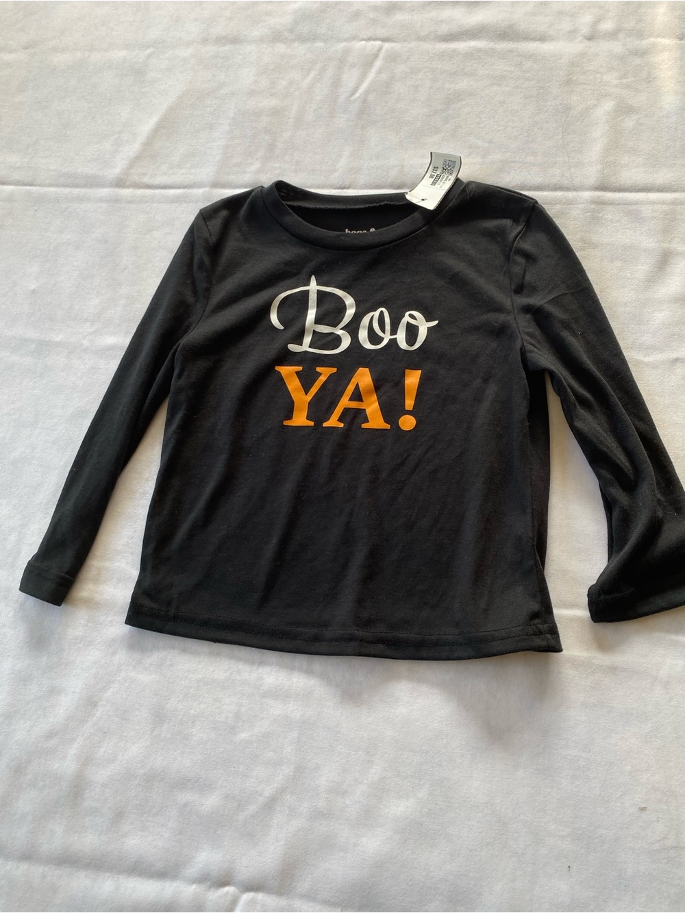 Kids Hope & Wonder Black Long Sleeve Boo YA! Halloween T-Shirt Size 4T